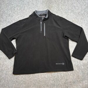 Free Country Pullover Jacket Men's Size XX-Large Black Fleece 1/4 Zip Outerwear